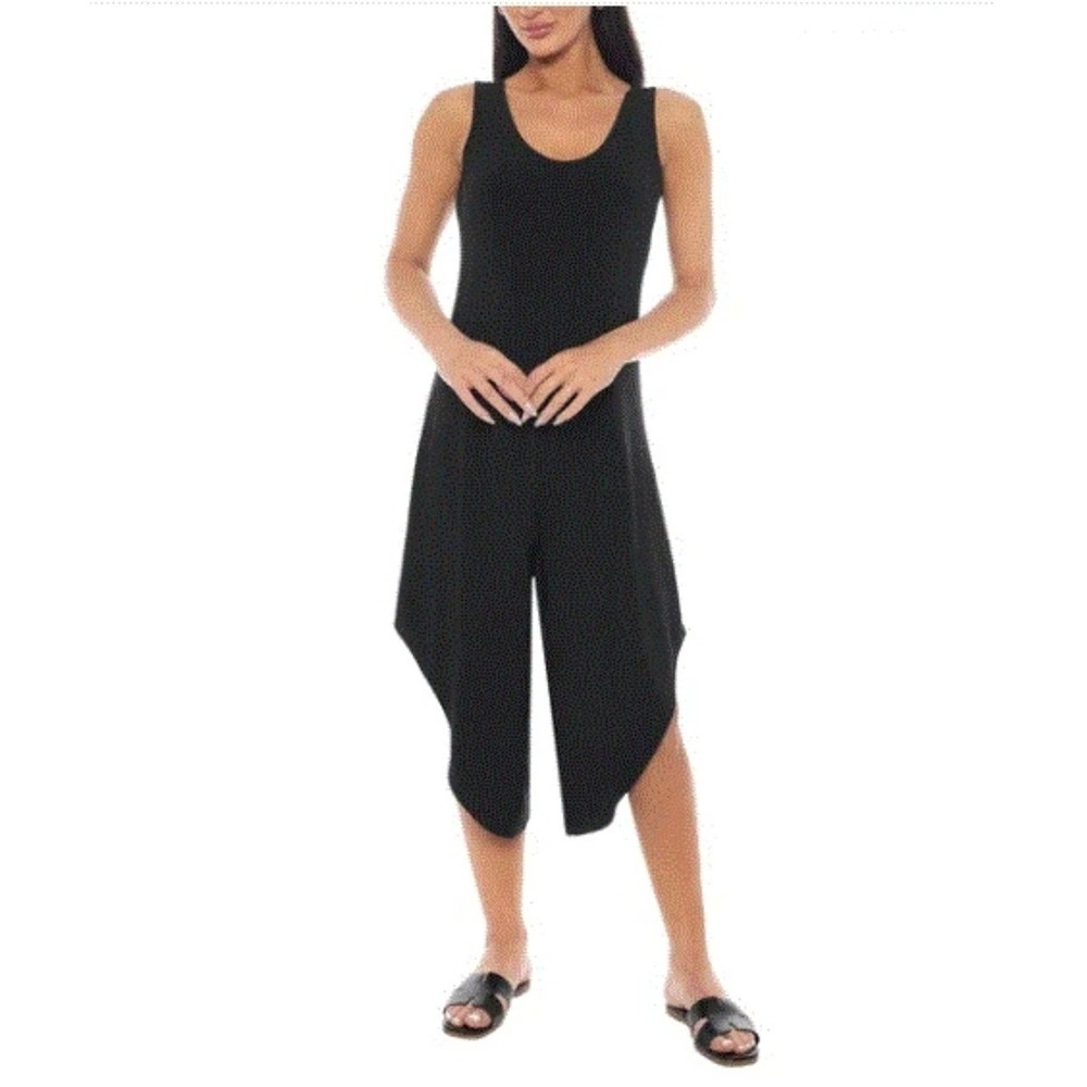 Tiana B Women's Sleeveless Scoop Neck Jumpsuit, Black, M